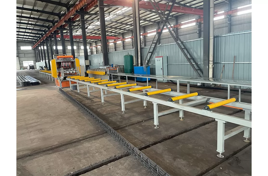 Steel bar truss floor deck production line